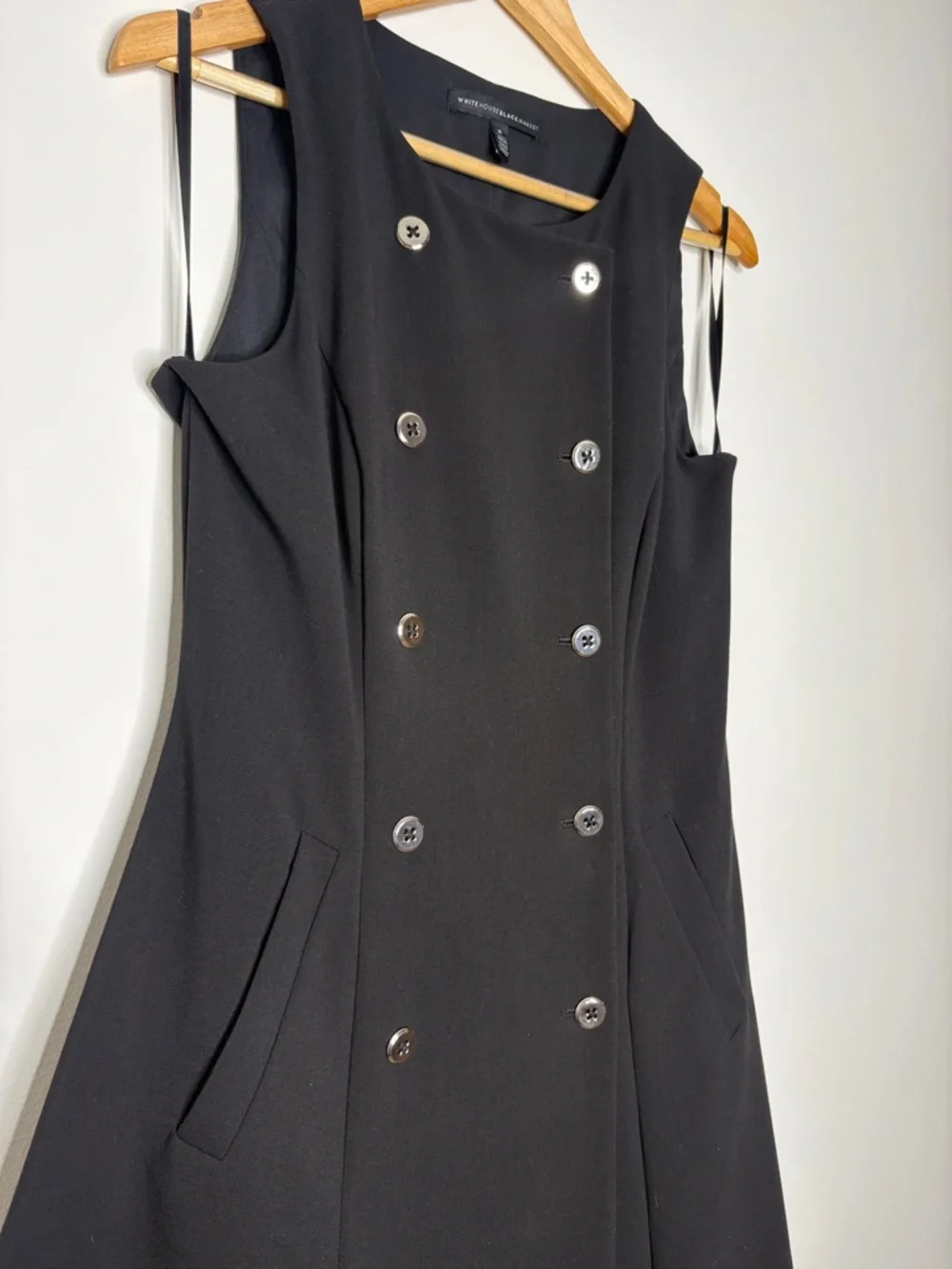 White House Black Market Sleeveless Double-Breasted A-Line Dress - Picture 5 of 6